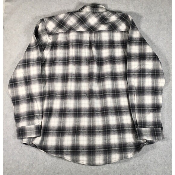 Weatherproof Vintage Ladies' XXL Long Sleeve Flannel Shirt Black/White Plaid - Picture 15 of 15